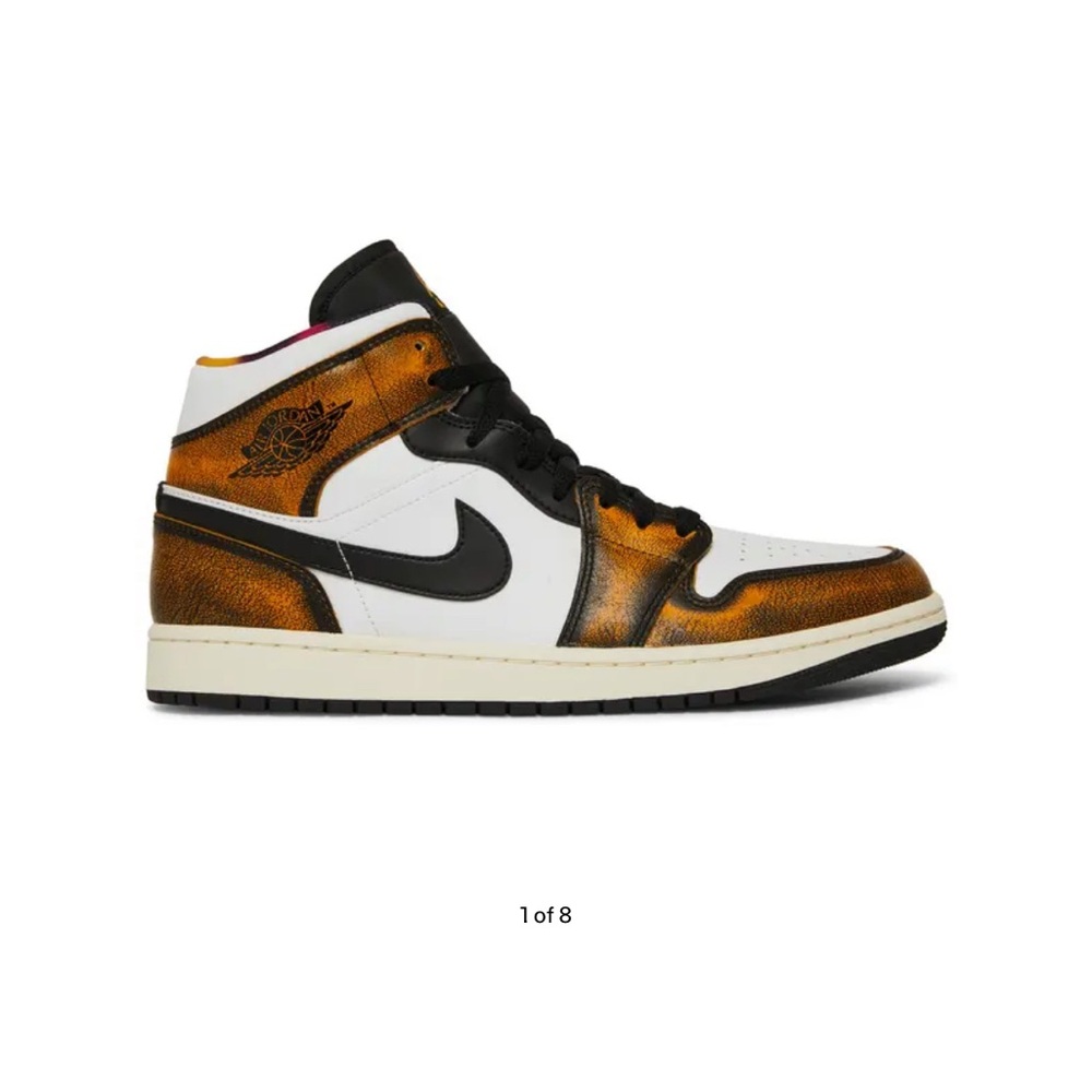 Kids Air Jordan 1 Mid SE 'Wear-Away - Taxi